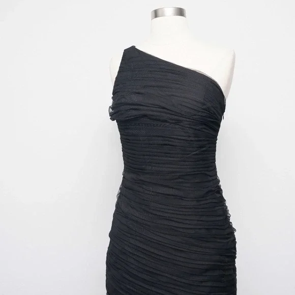 DKNY. One Shoulder Tulle Cocktail Dress. - Picture 7 of 12